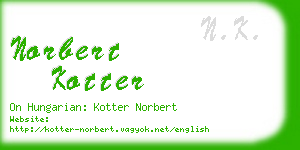 norbert kotter business card